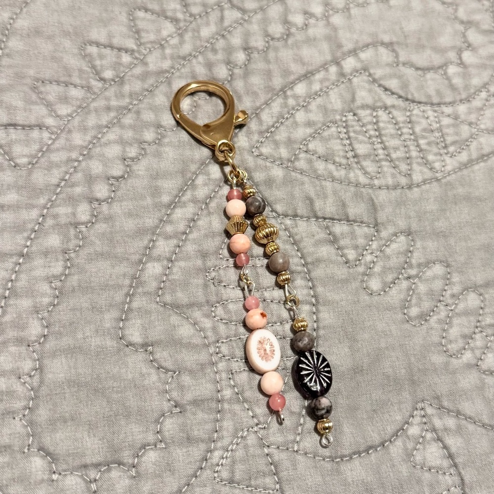 Handmade Beaded Handbag Charm 5” Length - Picture 3 of 3
